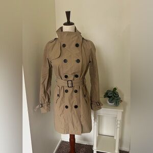 GAP Tan Double-Breasted Trench Coat